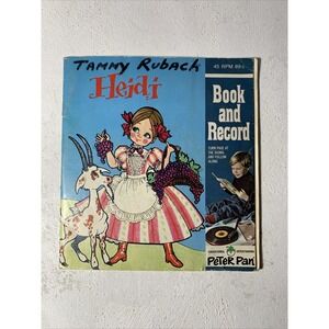 Vintage Heidi Peter Pan Records And Book 45 Rpm